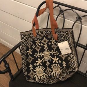 Embroidered Johnny Was bag/tote NEW!